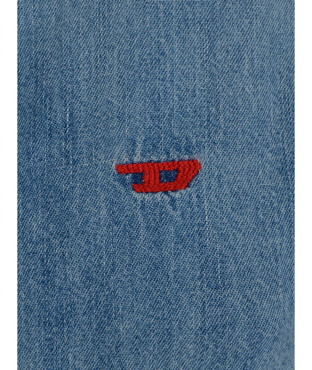 DIESEL Синяя хлопковая рубашка, фото 3