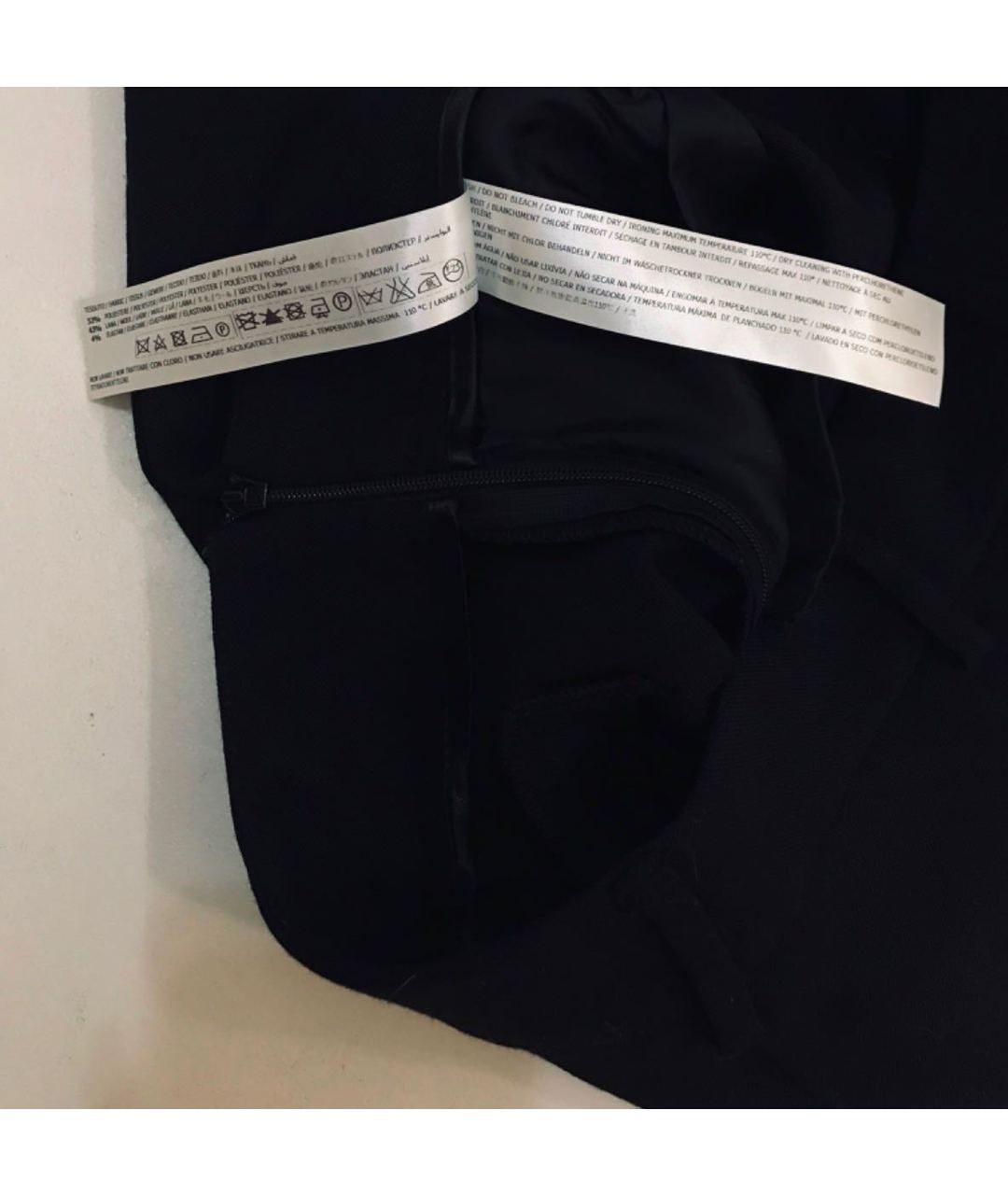 TWIN-SET Черные шерстяные прямые брюки, фото 7