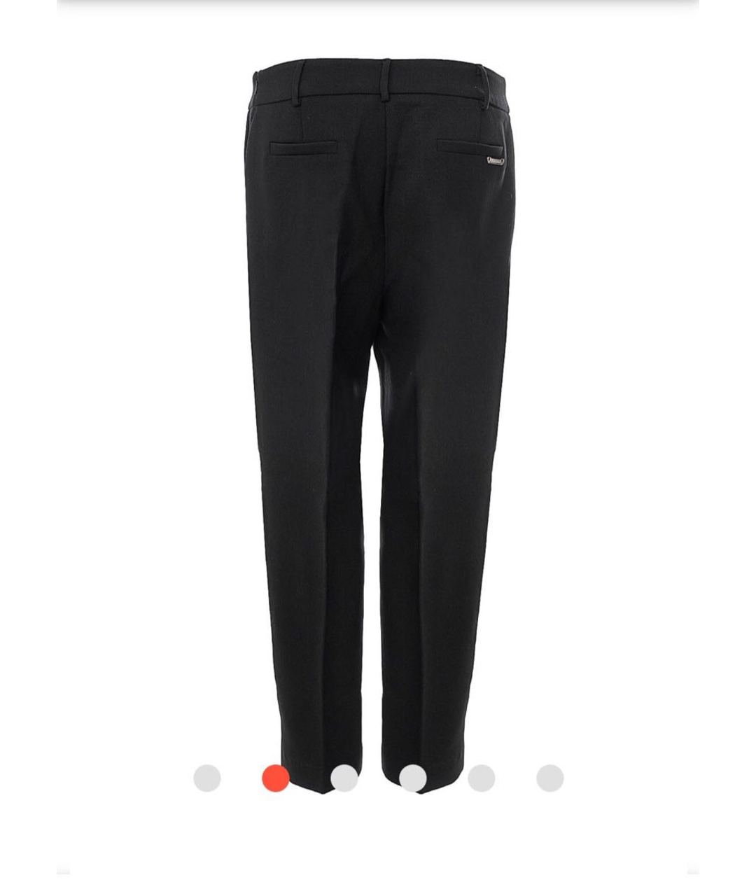 TWIN-SET Черные шерстяные прямые брюки, фото 2