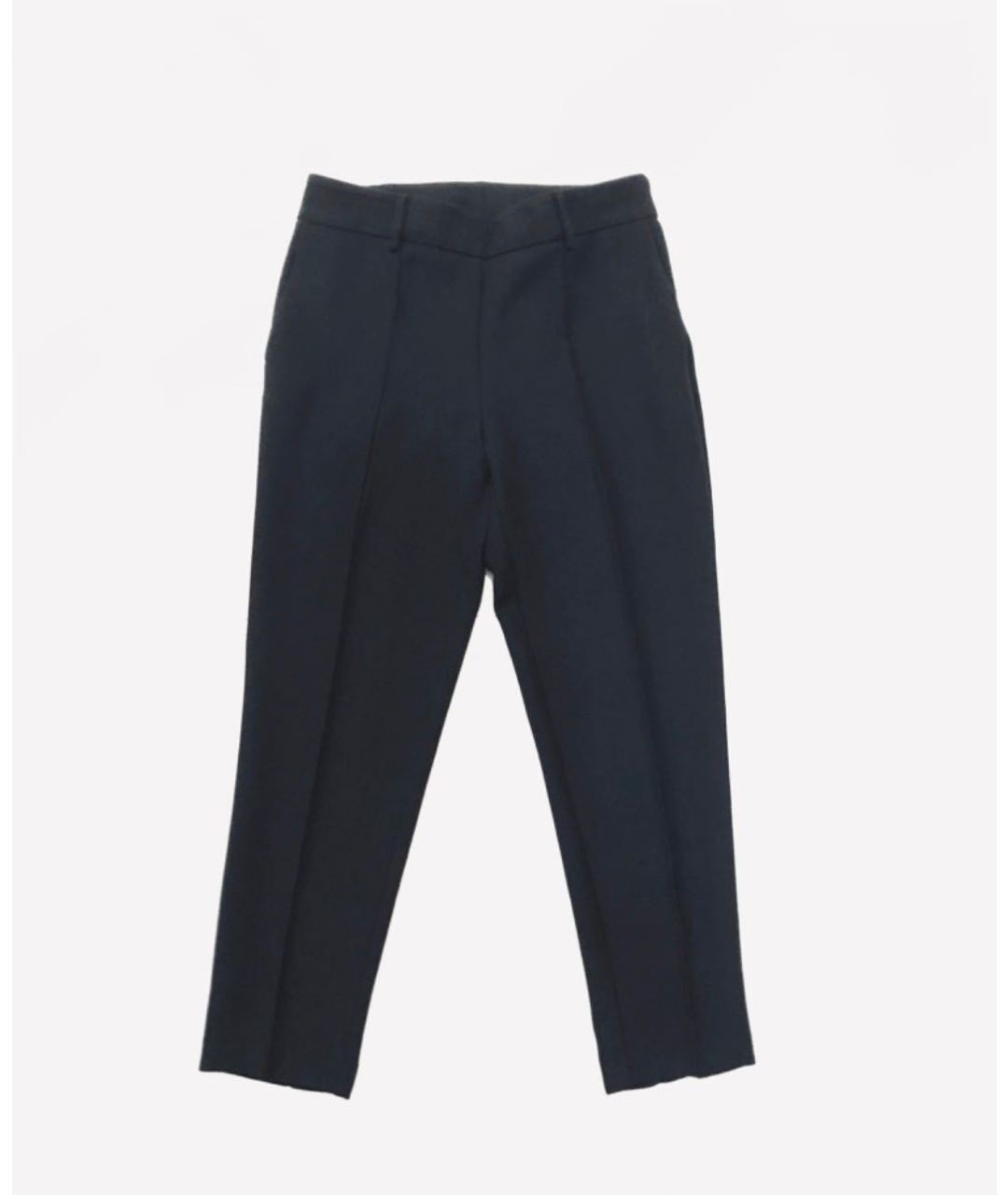 TWIN-SET Черные шерстяные прямые брюки, фото 4