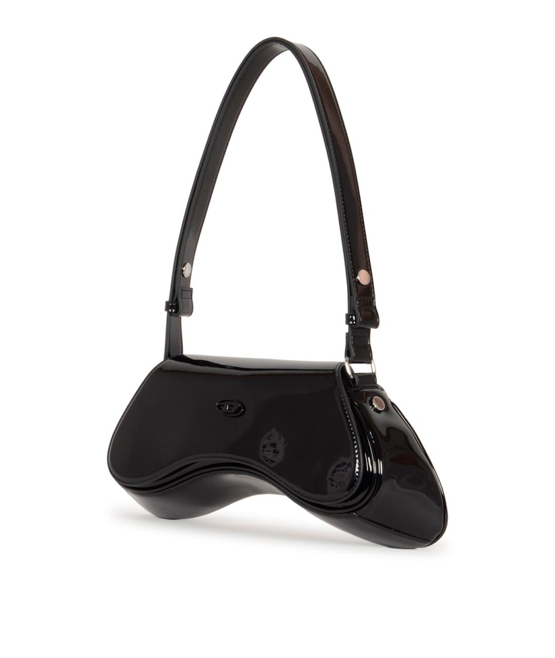 DIESEL Черная сумка через плечо из искусственной кожи, фото 2