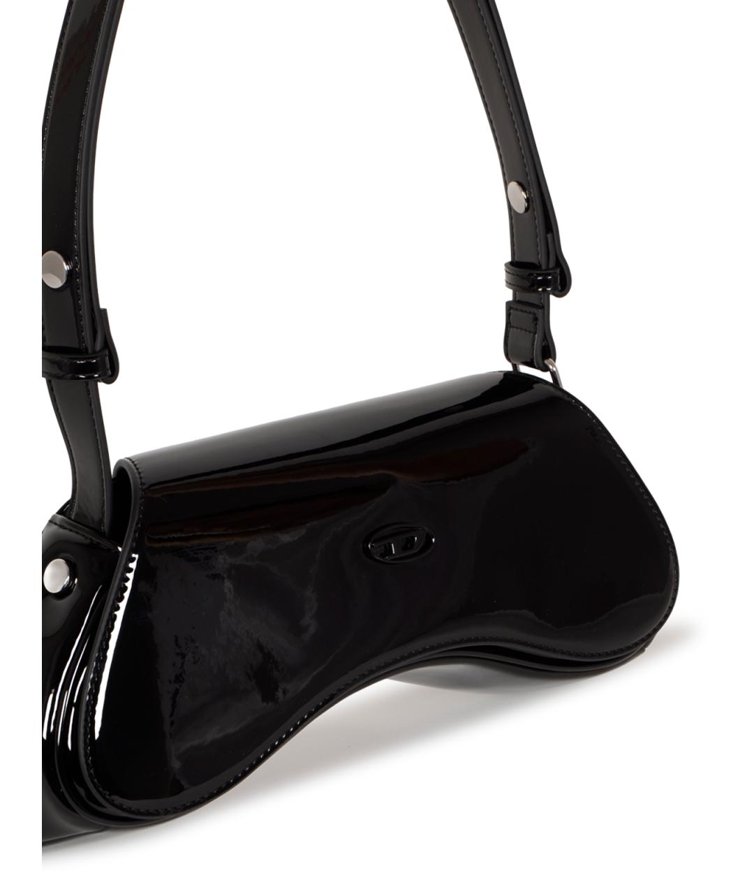 DIESEL Черная сумка через плечо из искусственной кожи, фото 4