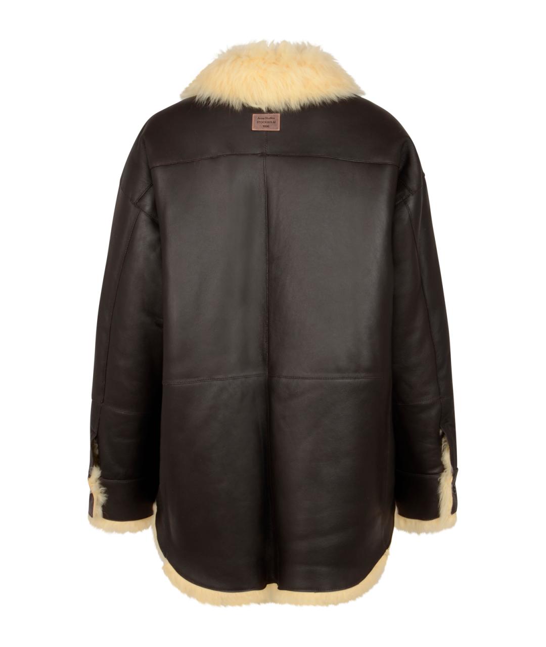 ACNE STUDIOS Коричневая меховая дубленка, фото 2