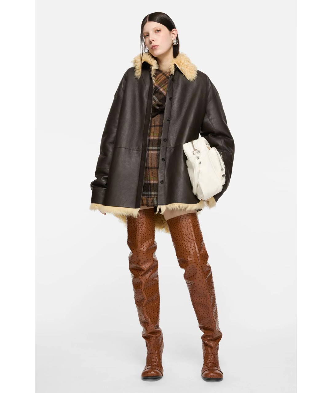 ACNE STUDIOS Коричневая меховая дубленка, фото 4