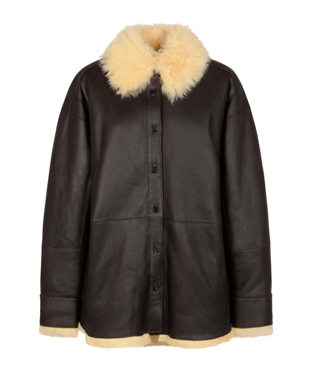 ACNE STUDIOS Коричневая меховая дубленка, фото 1
