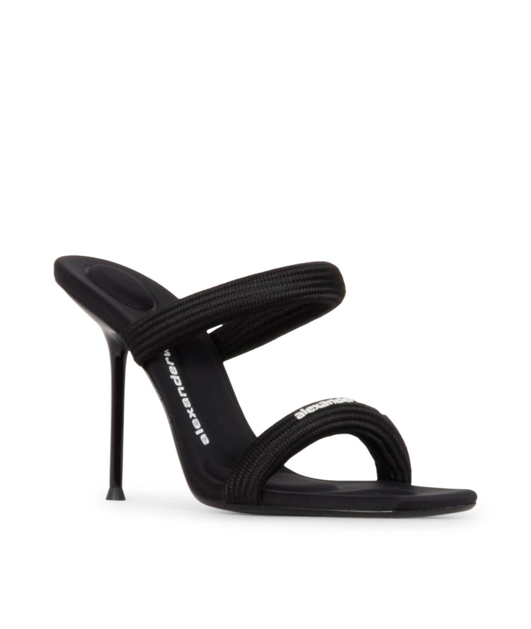 ALEXANDER WANG Черные кожаные босоножки, фото 2