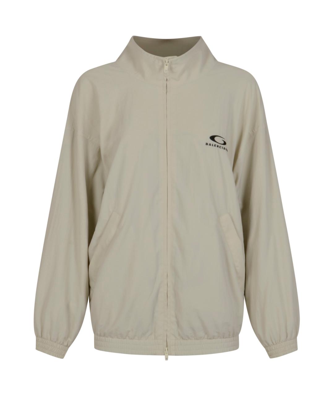 BALENCIAGA Бежевая полиэстеровая куртка, фото 1