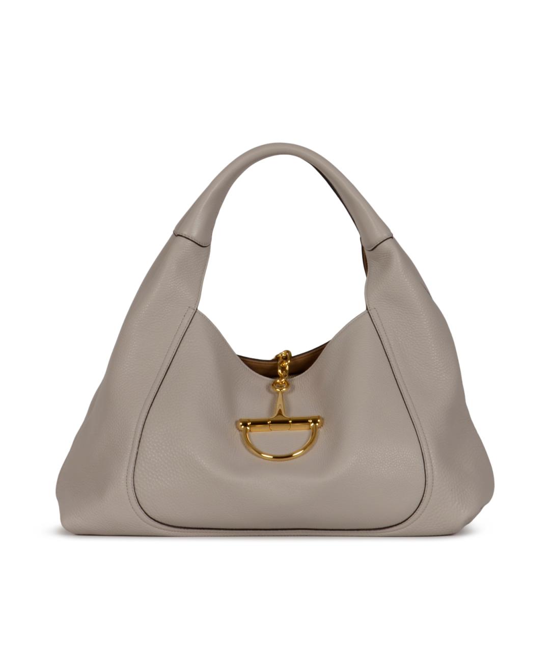 GUCCI Серая кожаная сумка через плечо, фото 1