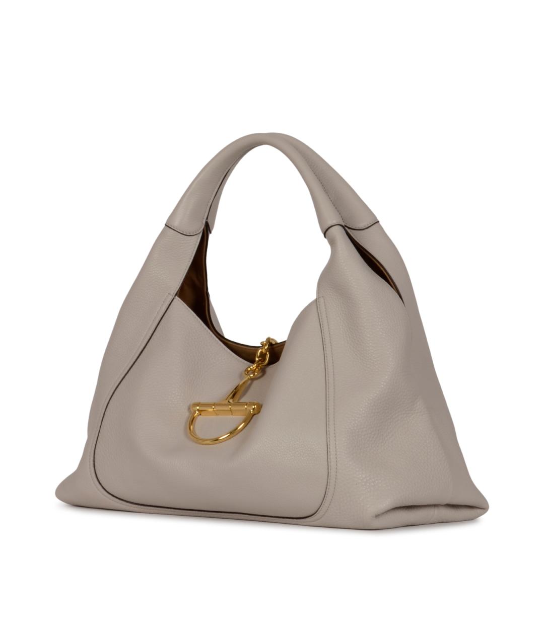 GUCCI Серая кожаная сумка через плечо, фото 2