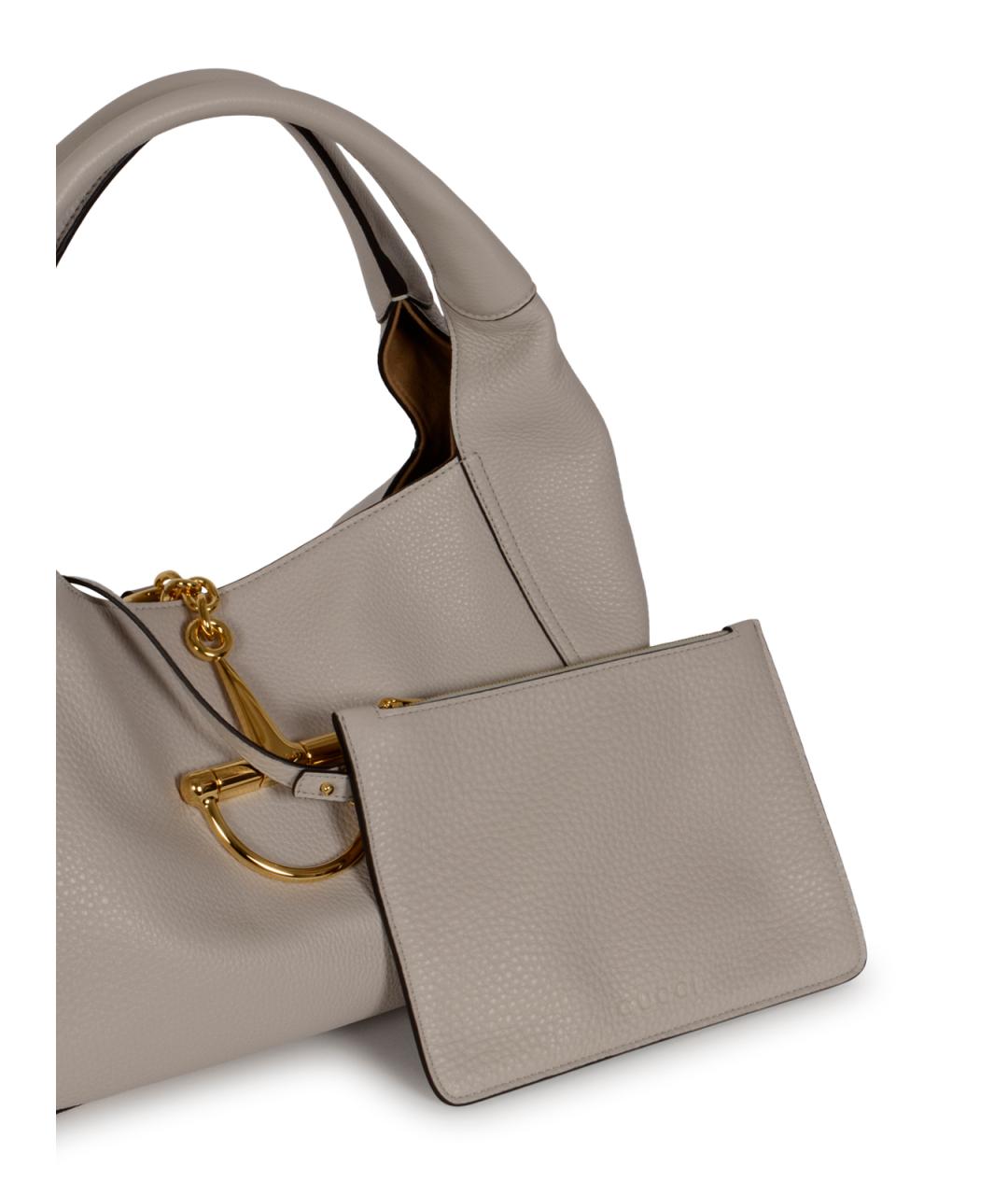 GUCCI Серая кожаная сумка через плечо, фото 4