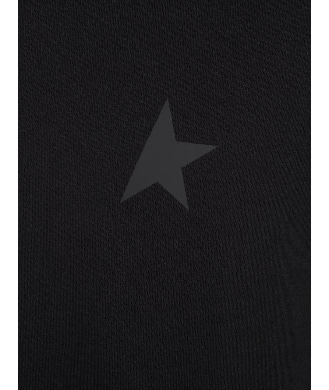 GOLDEN GOOSE DELUXE BRAND Черная хлопковая футболка, фото 3