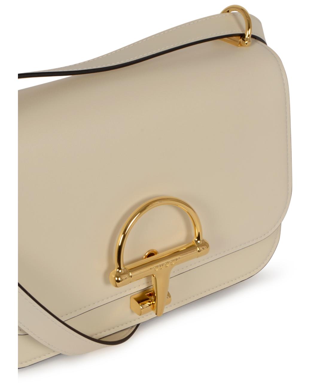 GUCCI Бежевая кожаная сумка через плечо, фото 4