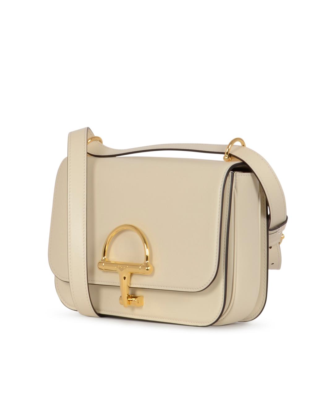 GUCCI Бежевая кожаная сумка через плечо, фото 2