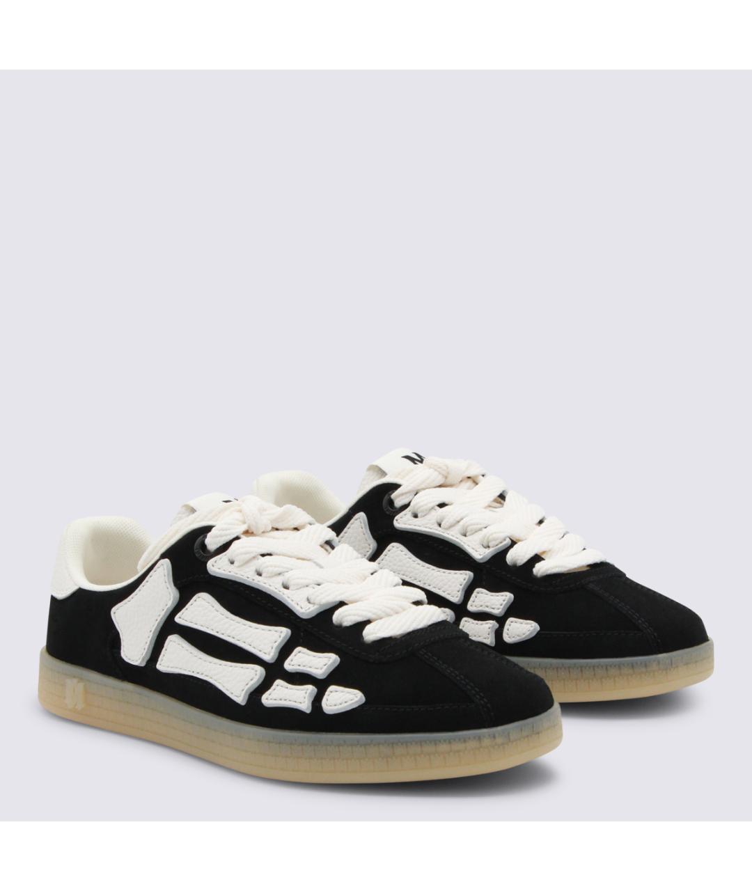 AMIRI Черные замшевые низкие кроссовки / кеды, фото 4