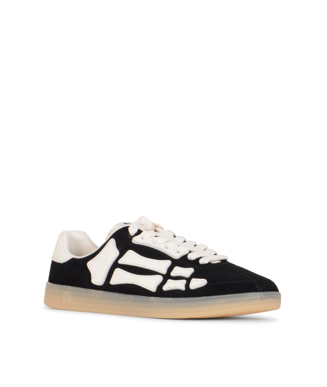 AMIRI Черные замшевые низкие кроссовки / кеды, фото 2