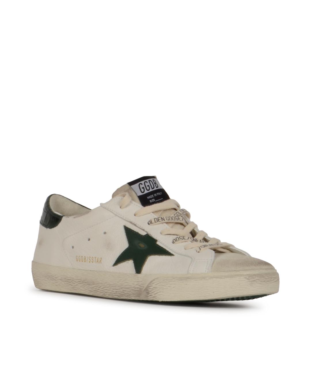 GOLDEN GOOSE DELUXE BRAND Белые кожаные низкие кроссовки / кеды, фото 2