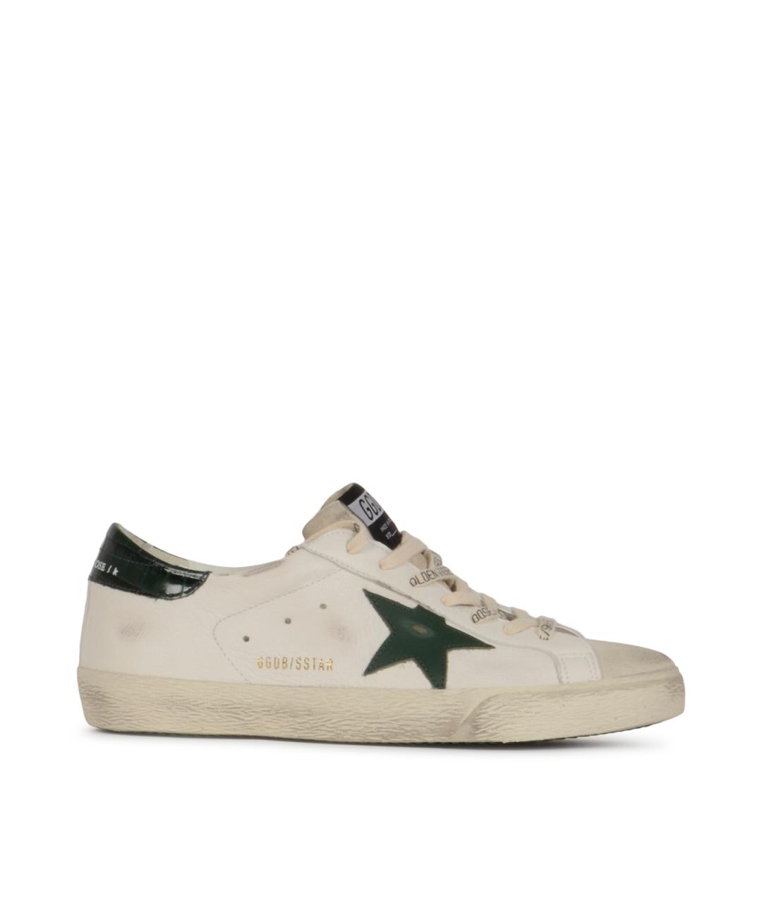 GOLDEN GOOSE DELUXE BRAND Белые кожаные низкие кроссовки / кеды, фото 1