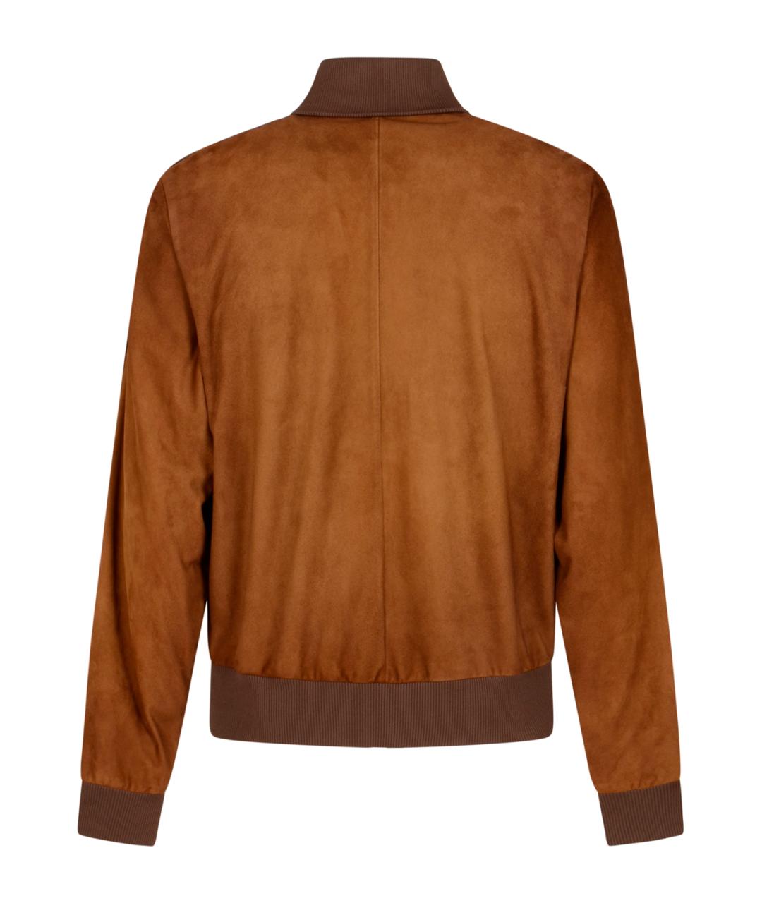 PRADA Коричневая кожаная куртка, фото 2