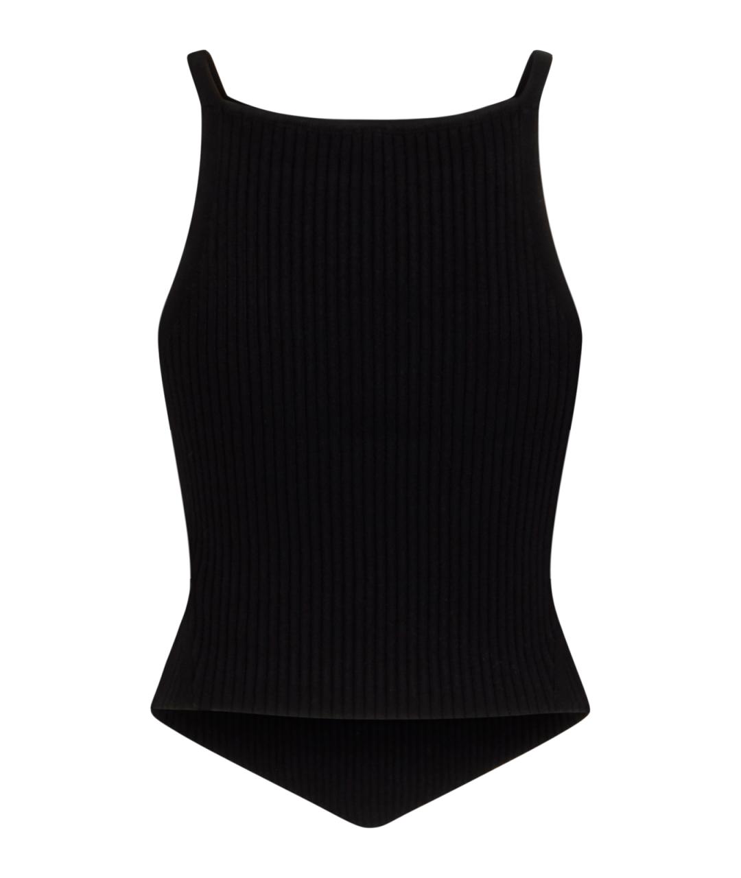 COURREGES Черная вискозная майка, фото 2