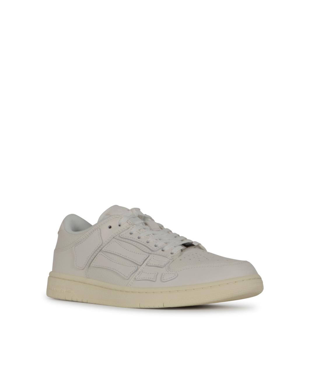 AMIRI Белые кожаные низкие кроссовки / кеды, фото 2