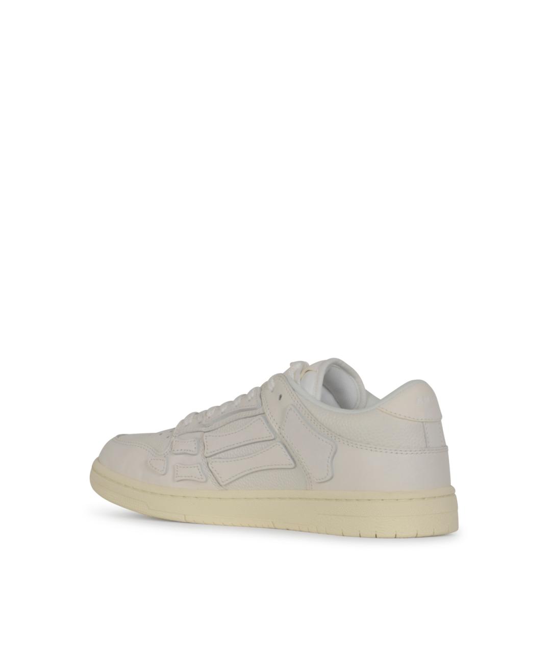 AMIRI Белые кожаные низкие кроссовки / кеды, фото 3