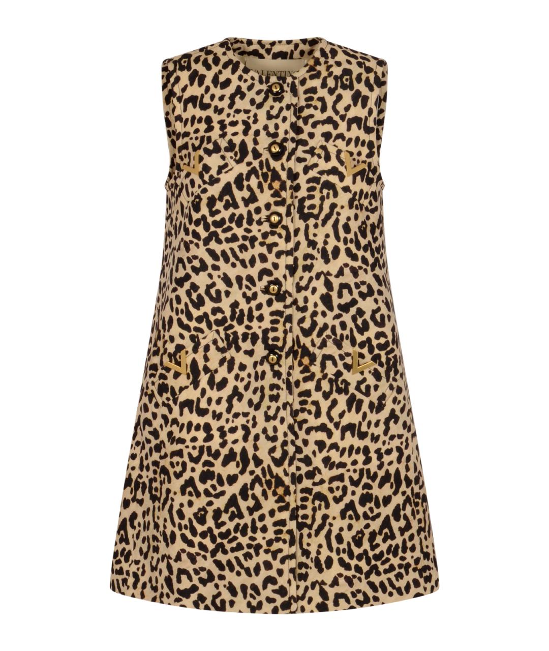 VALENTINO Мульти шерстяное повседневное платье, фото 1