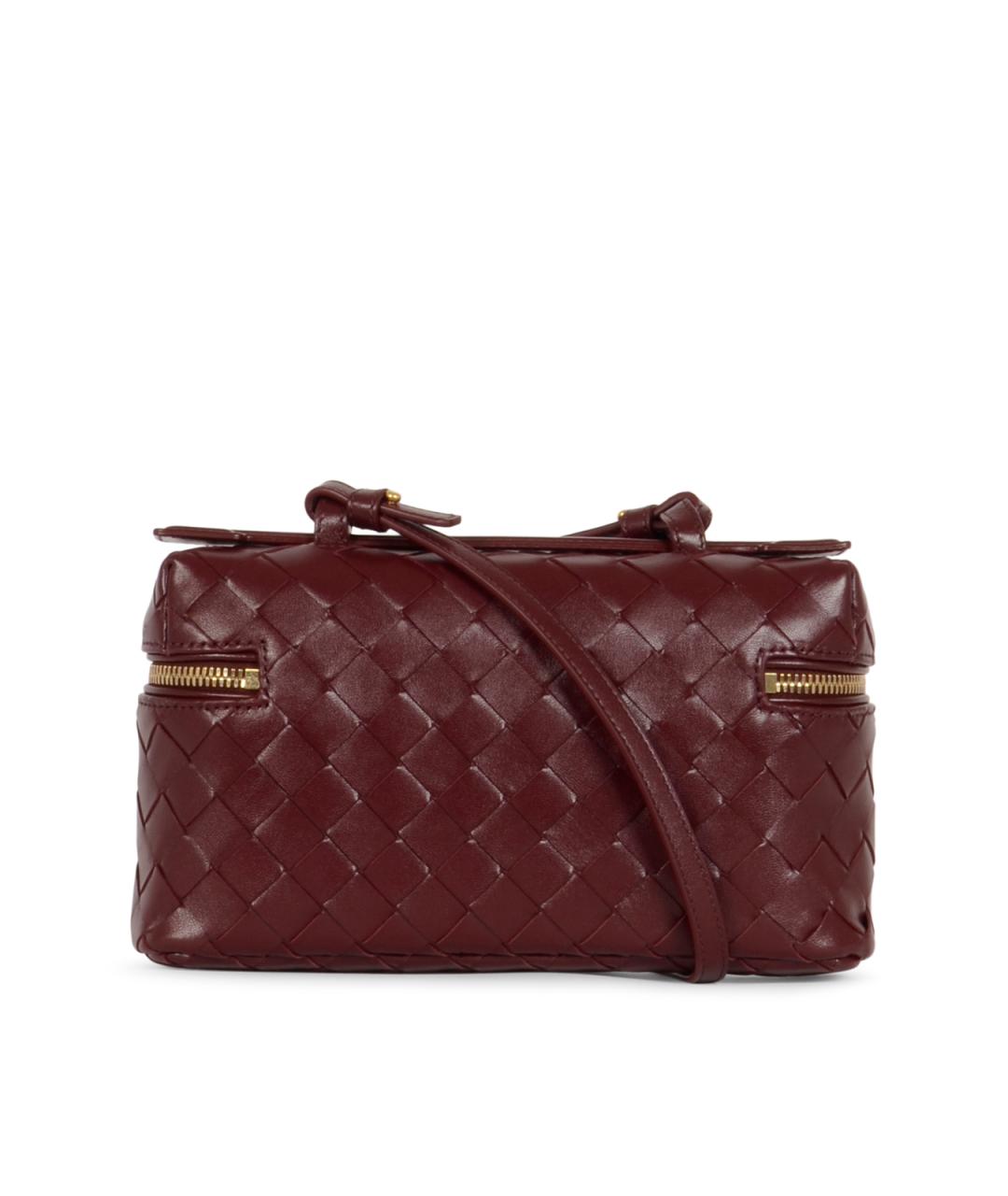 BOTTEGA VENETA Бордовая кожаная сумка через плечо, фото 3