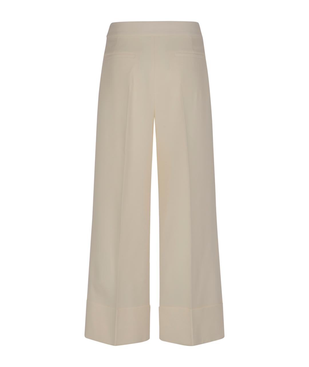 VALENTINO Бежевые шерстяные прямые брюки, фото 2