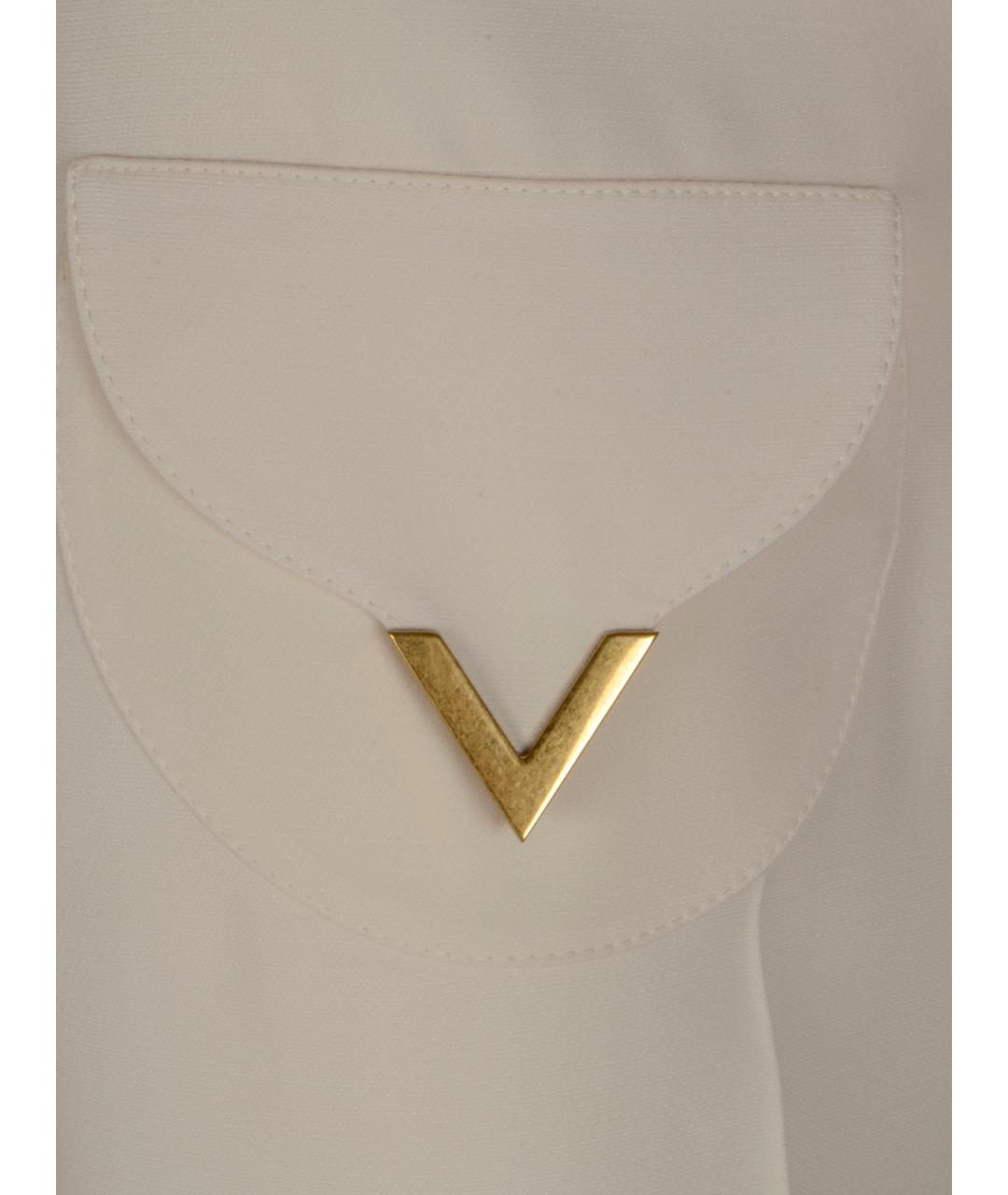 VALENTINO Бежевые шерстяные прямые брюки, фото 3