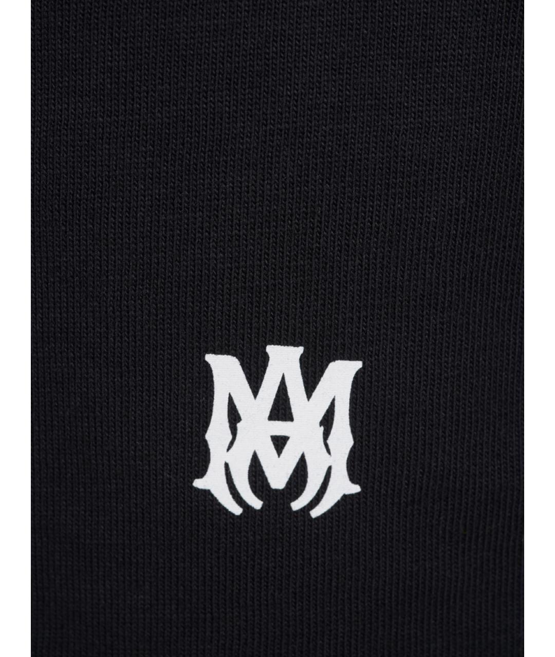 AMIRI Черная хлопковая футболка, фото 3