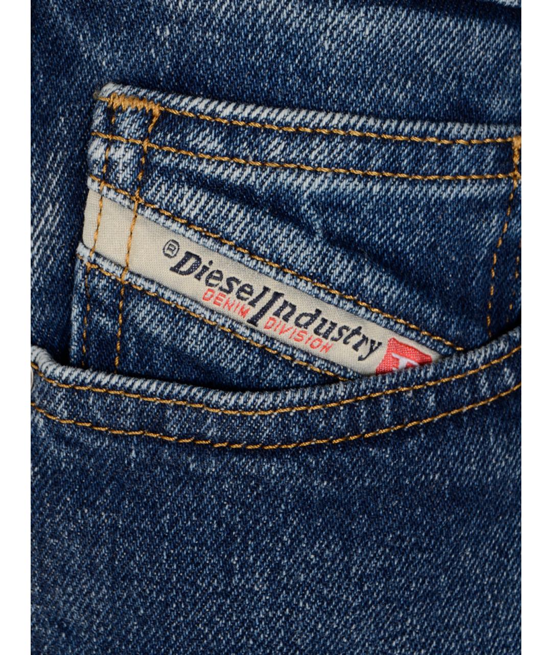 DIESEL Синие хлопковые прямые джинсы, фото 3