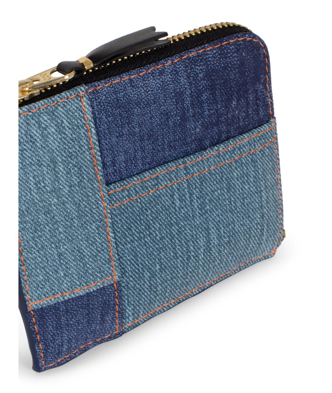 COMME DES GARÇONS WALLET Синий кожаный кошелек, фото 4