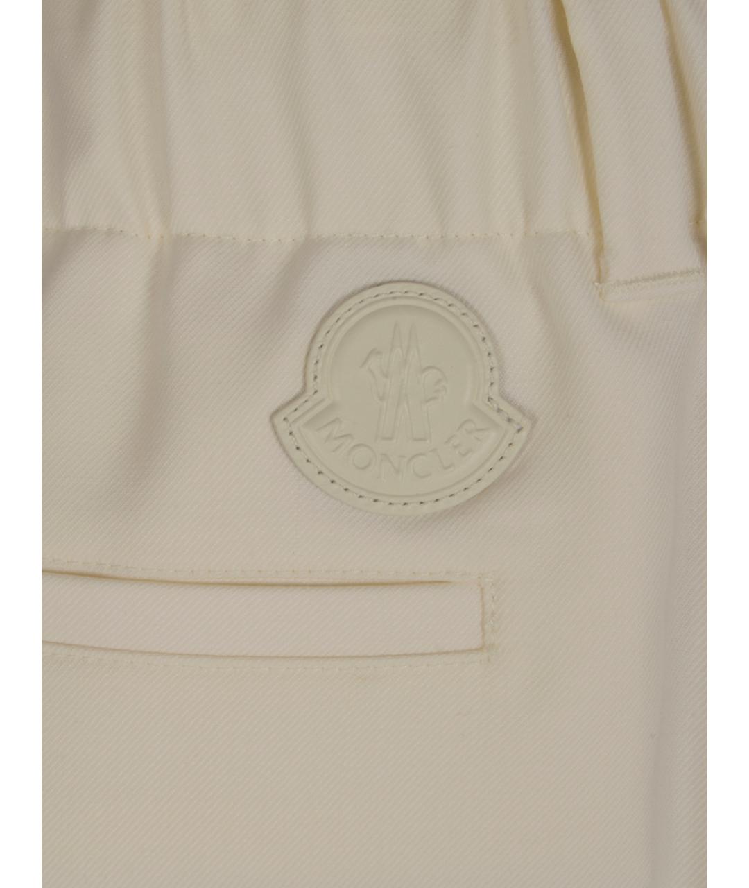 MONCLER Белые прямые брюки, фото 3