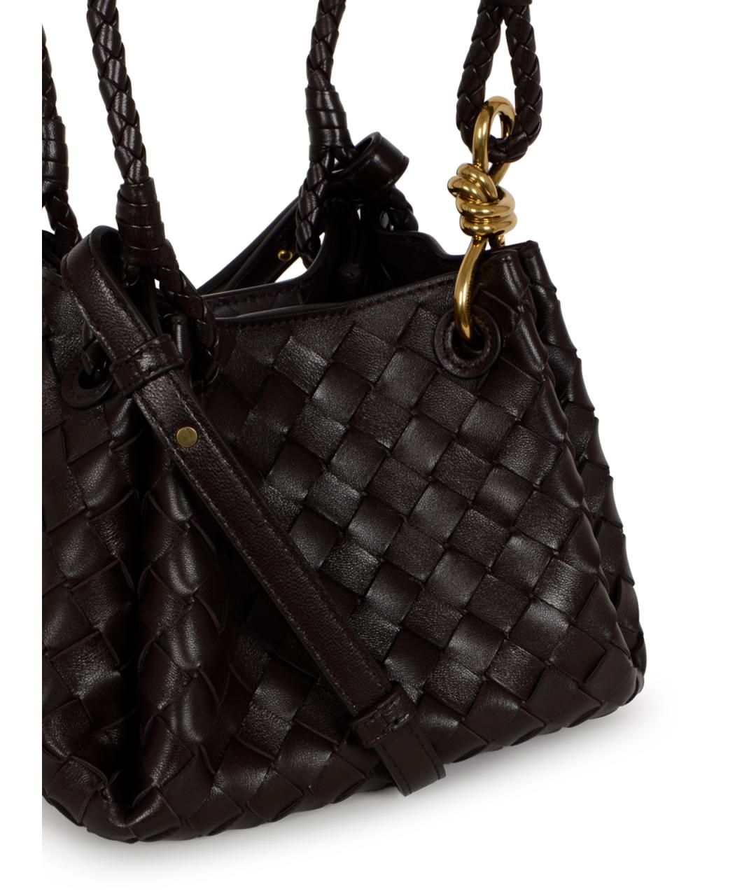 BOTTEGA VENETA Коричневая кожаная сумка тоут, фото 4