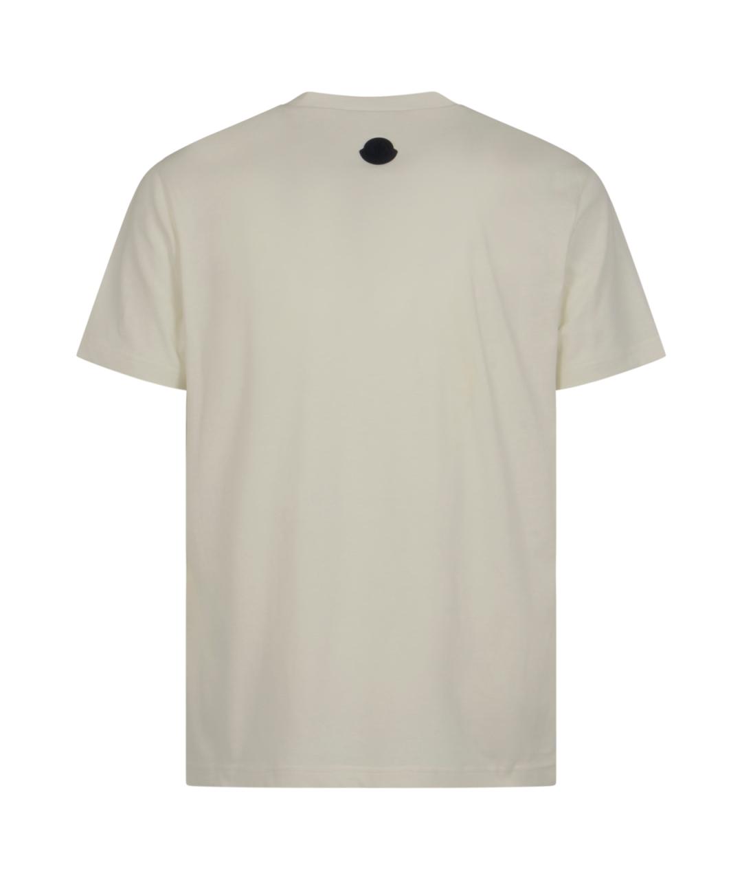 MONCLER Белая хлопковая футболка, фото 2