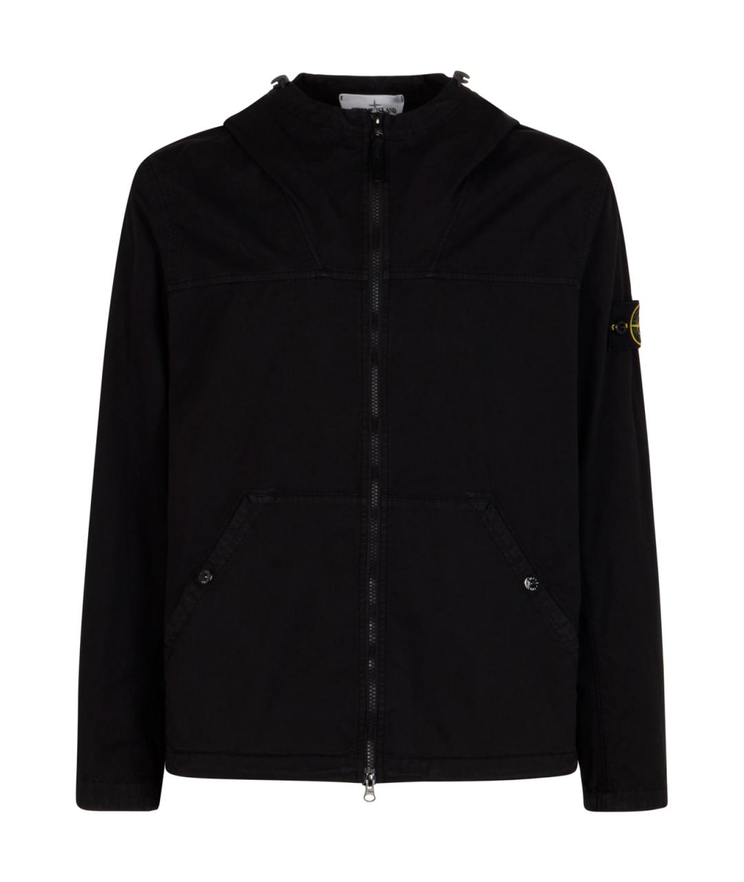 STONE ISLAND Черная хлопковая куртка, фото 1