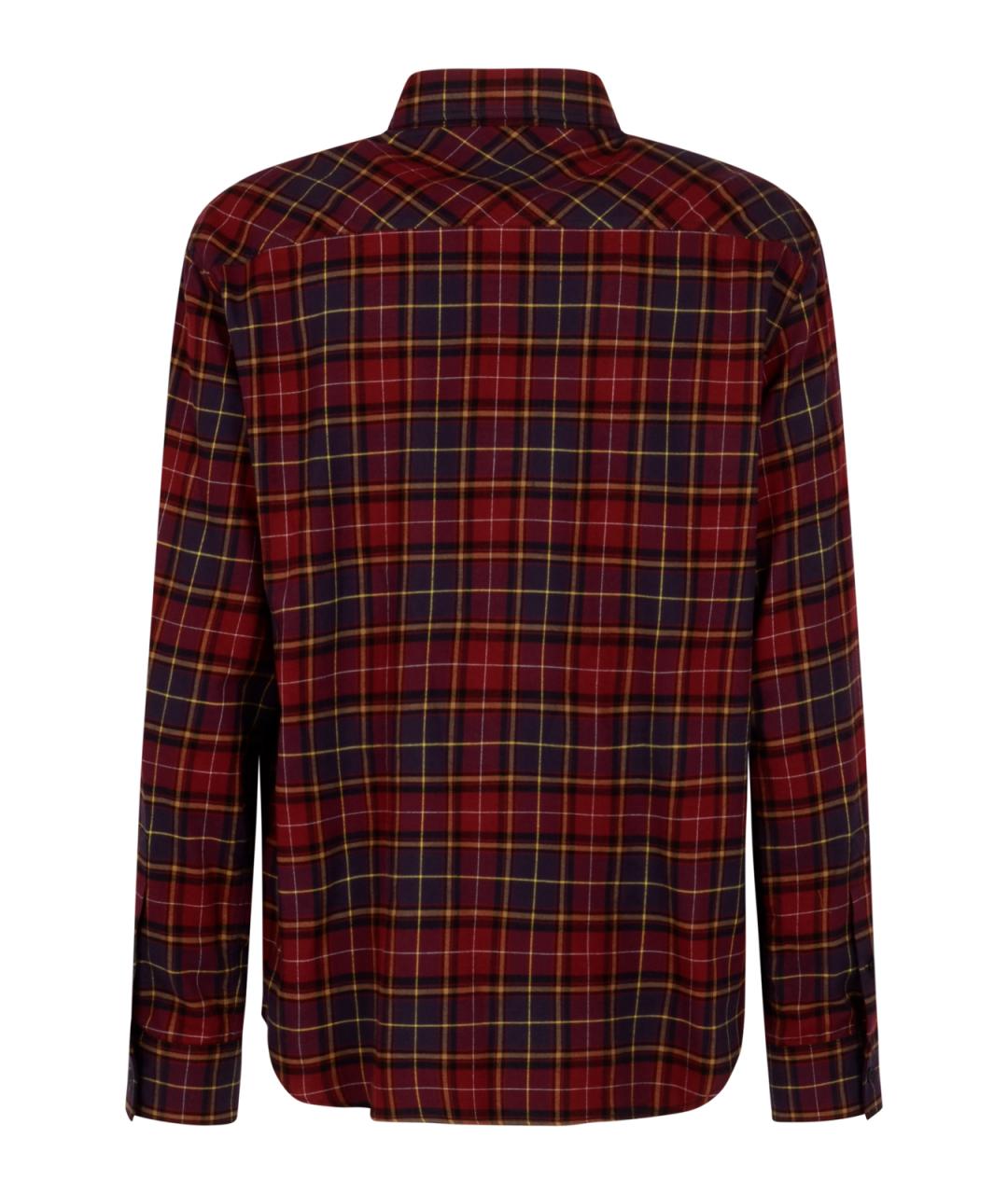 OFF-WHITE Бордовая хлопковая кэжуал рубашка, фото 2