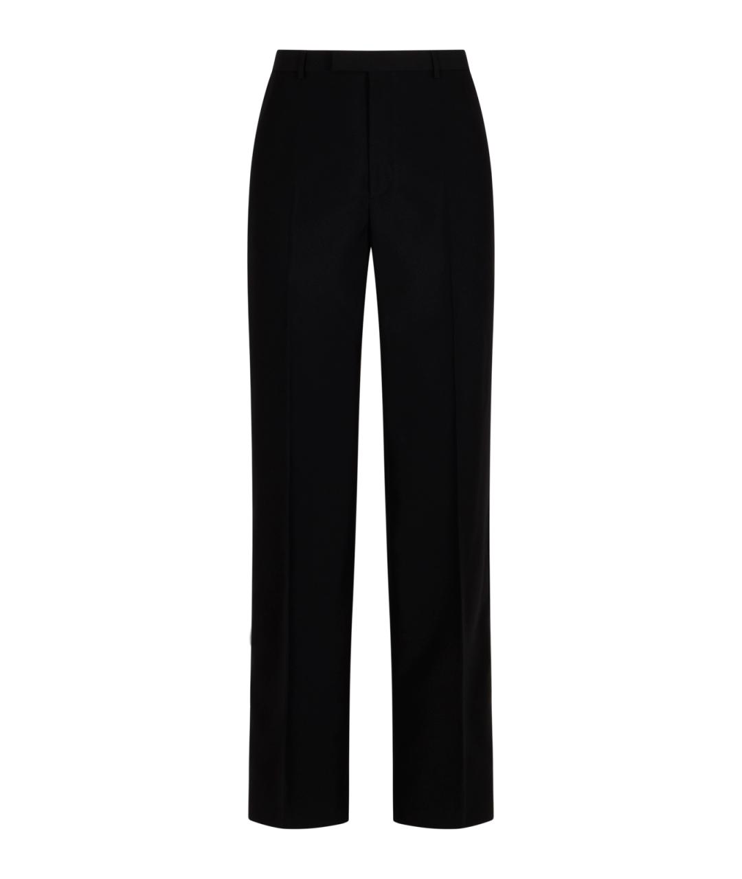 GUCCI Черные шелковые повседневные брюки, фото 1