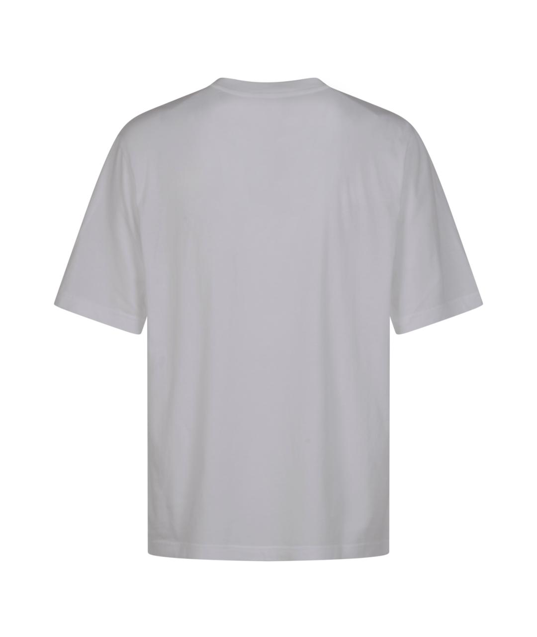 MAISON KITSUNE Белая хлопковая футболка, фото 2