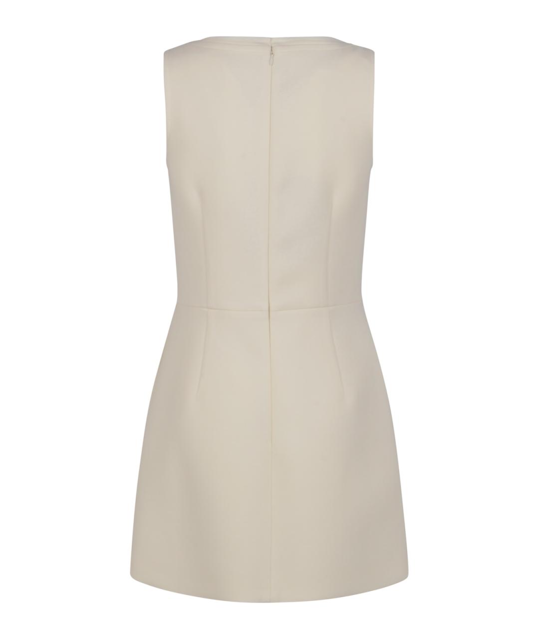 PRADA Белое шерстяное коктейльное платье, фото 2