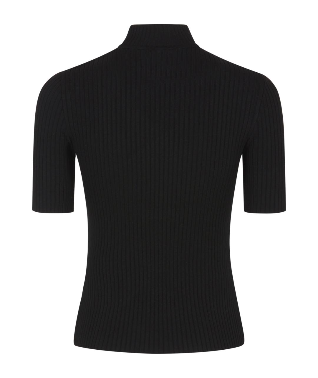 COURREGES Черная вискозная футболка, фото 2