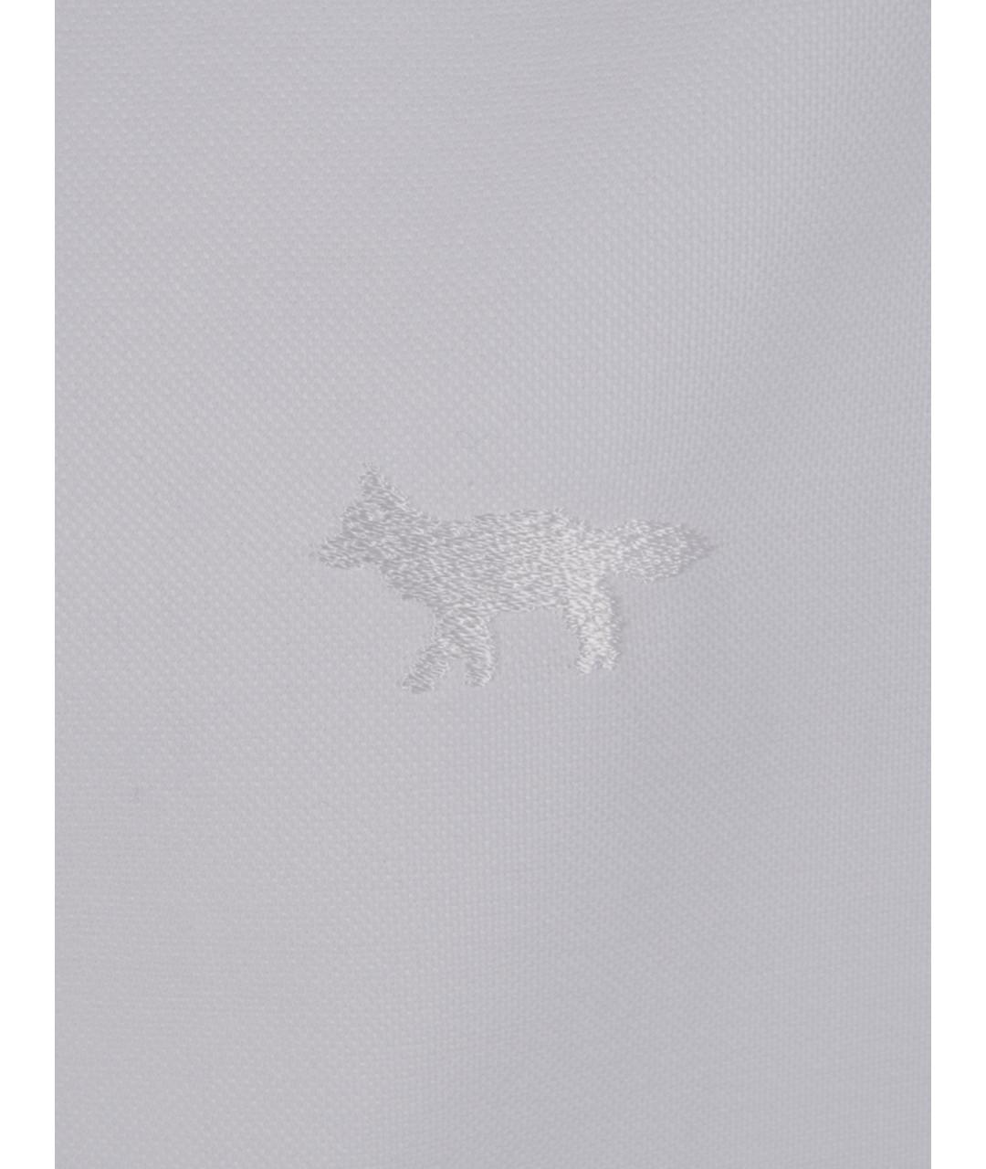 MAISON KITSUNE Белая хлопковая кэжуал рубашка, фото 3