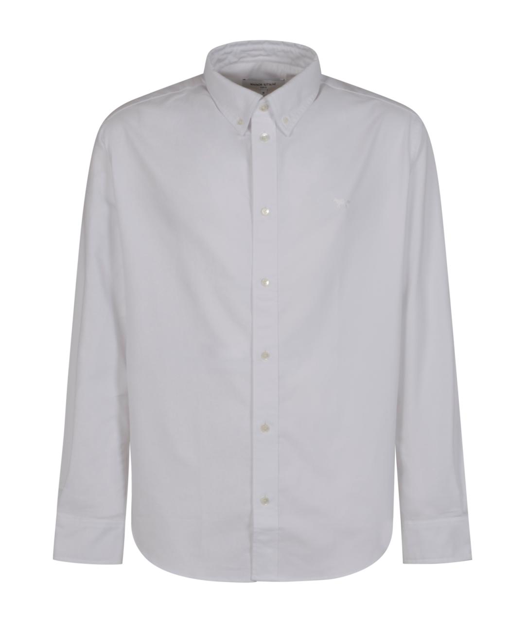 MAISON KITSUNE Белая хлопковая кэжуал рубашка, фото 1