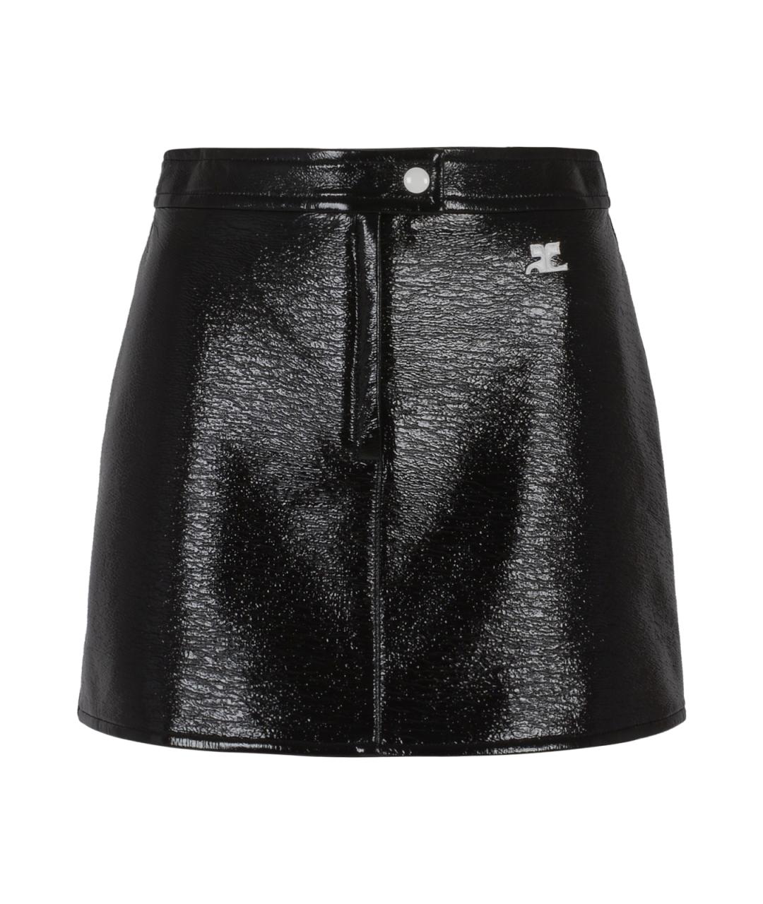 COURREGES Черная юбка мини, фото 1