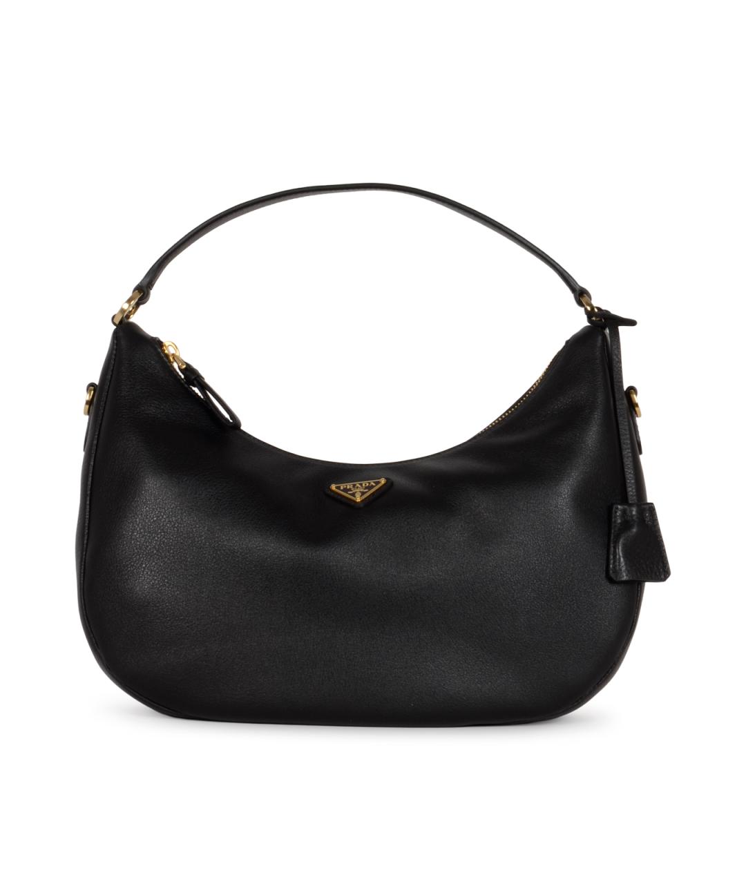PRADA Черная кожаная сумка через плечо, фото 1