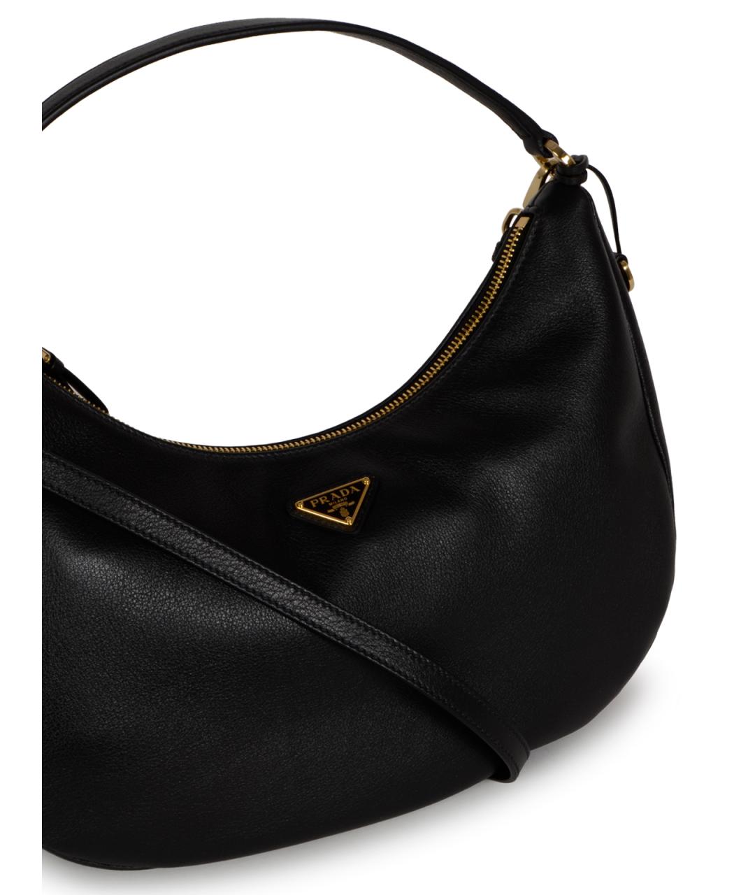 PRADA Черная кожаная сумка через плечо, фото 4