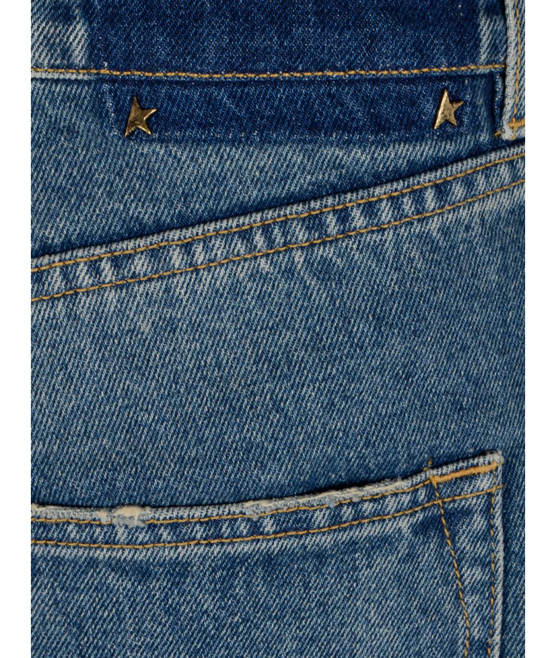 GOLDEN GOOSE DELUXE BRAND Синие хлопковые прямые джинсы, фото 3