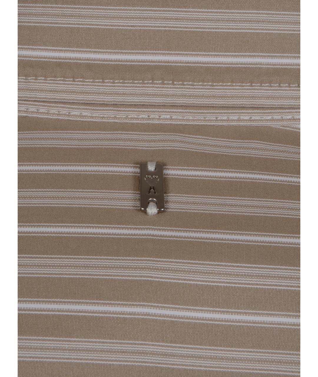 Ami Paris Бежевая хлопковая рубашка, фото 3