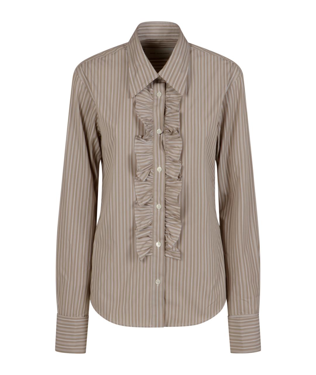 Ami Paris Бежевая хлопковая рубашка, фото 1