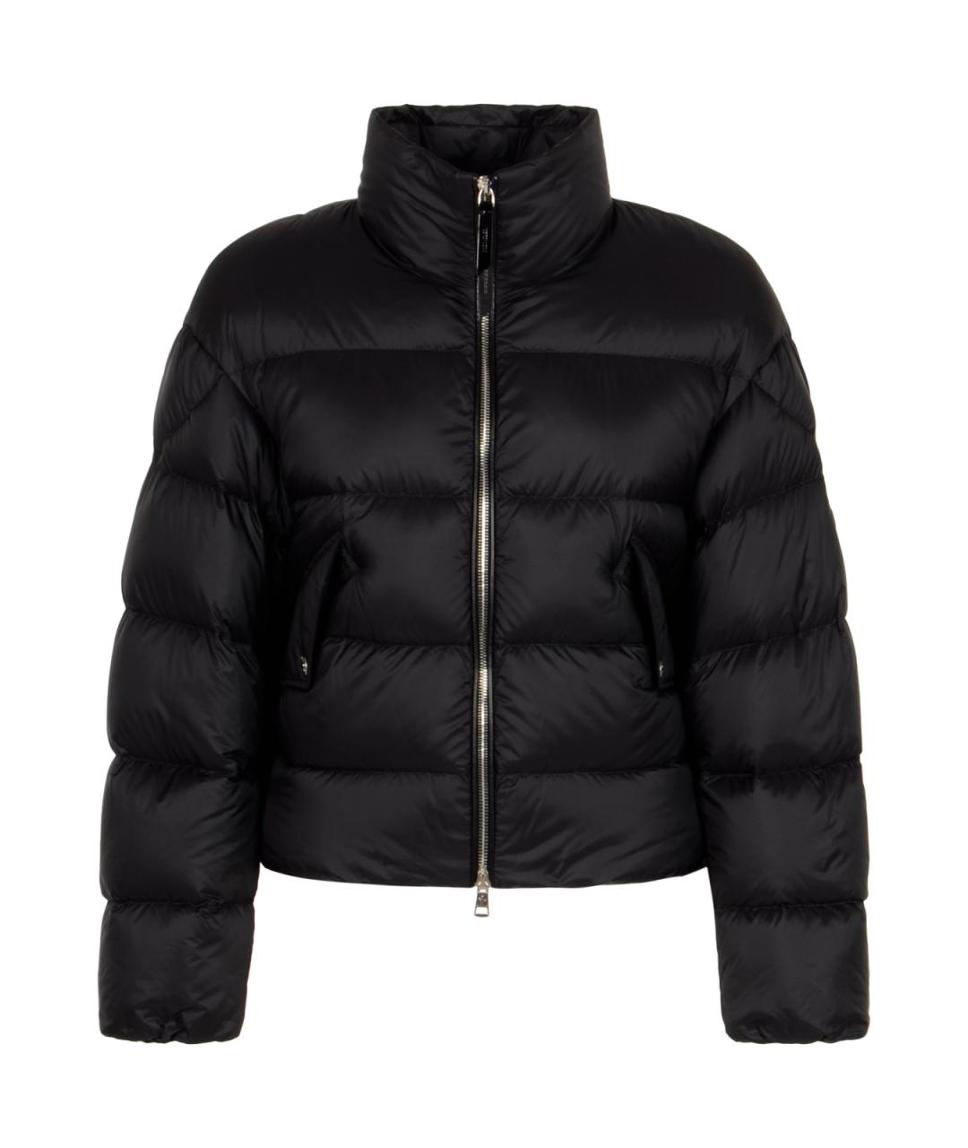 MONCLER Черный полиамидовый пуховик, фото 1